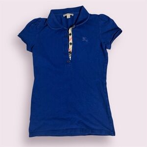 Burberry Royal Blue Short Sleeve Shirt